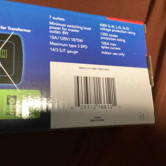 Sunbeam Advanced 7 Outlet Power Strip NEW - Picture 2 of 4